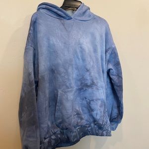 Hand dyed blue hoodie